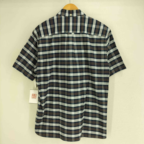 ブルックスブラザーズレッドフリース BROOKS BROTHERS REDFLEECE タータンチェック ロゴ刺繍 S/S ボタンダウン シャツ メンズ import:L